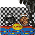 Racing Car Dog Food Mat - Large w/ Name or Text