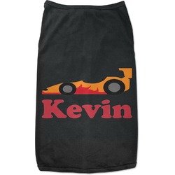 Racing Car Black Pet Shirt - L (Personalized)