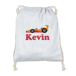 Racing Car Drawstring Backpack - Sweatshirt Fleece - Single Sided