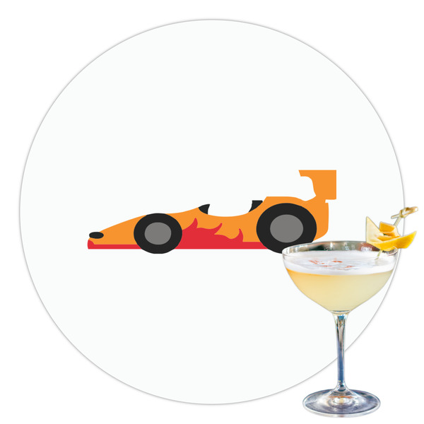 Custom Racing Car Printed Drink Topper - 3.5"