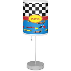 Racing Car 7" Drum Lamp with Shade Linen (Personalized)
