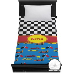 Racing Car Duvet Cover - Twin (Personalized)