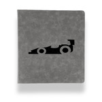 Racing Car Leather Binder - 1" - Grey (Personalized)