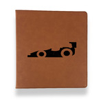 Racing Car Leather Binder - 1" - Rawhide (Personalized)