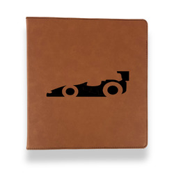Racing Car Leather Binder - 1" - Rawhide (Personalized)