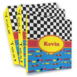 Racing Car 3 Ring Binder - Full Wrap (Personalized)