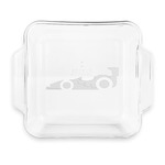 Racing Car Glass Cake Dish with Truefit Lid - 8in x 8in