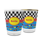 Racing Car Glass Shot Glass - 1.5 oz (Personalized)