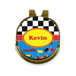 Racing Car Golf Ball Marker - Hat Clip - Gold