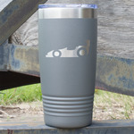 Racing Car 20 oz Stainless Steel Tumbler - Grey - Double Sided (Personalized)