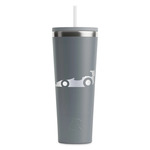 Racing Car RTIC Everyday Tumbler with Straw - 28oz - Grey - Double-Sided (Personalized)