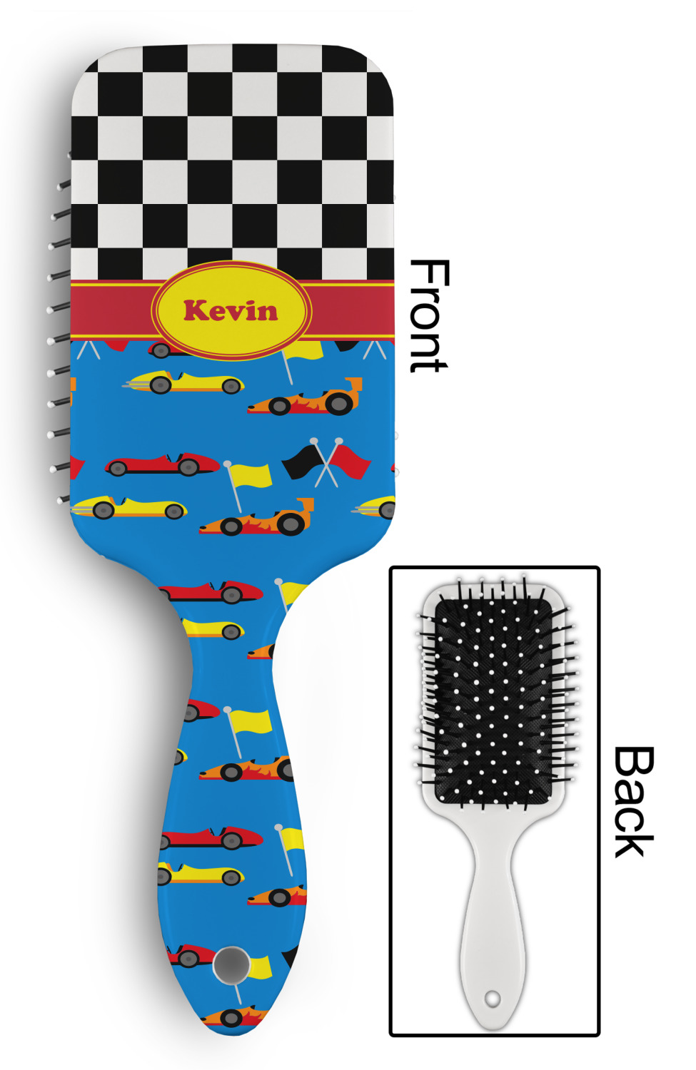 Racing Car Design Custom Hair Brush