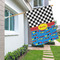 Racing Car House Flags - Single Sided - LIFESTYLE