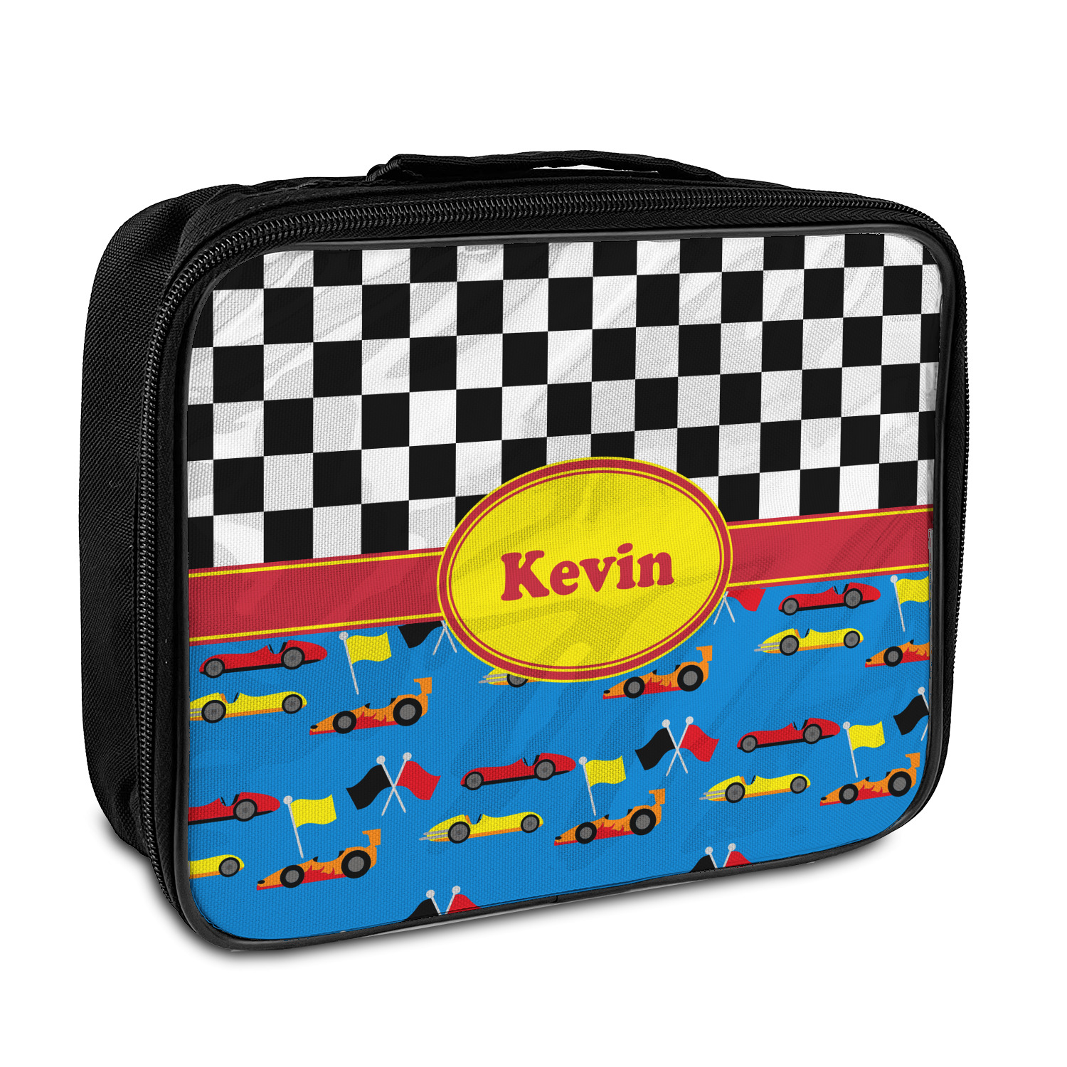 Racing Car Insulated Lunch Bag (Personalized) - YouCustomizeIt