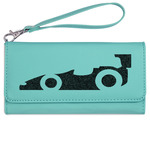 Racing Car Ladies Leatherette Wallet - Laser Engraved- Teal