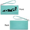 Racing Car Ladies Wallets - Faux Leather - Teal - Front & Back View