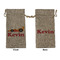 Racing Car Large Burlap Gift Bags - Front & Back