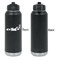 Racing Car Laser Engraved Water Bottles - Front Engraving - Front & Back View