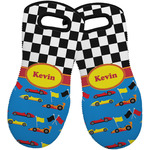 Racing Car Neoprene Oven Mitts - Set of 2 w/ Name or Text