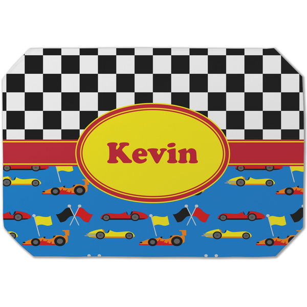 Custom Racing Car Dining Table Mat - Octagon (Single-Sided) w/ Name or Text