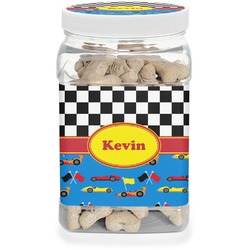 Racing Car Dog Treat Jar (Personalized)