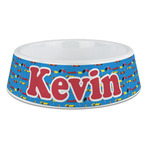 Racing Car Plastic Dog Bowl - Large (Personalized)