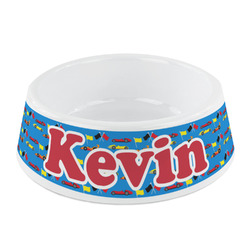 Racing Car Plastic Dog Bowl - Small (Personalized)