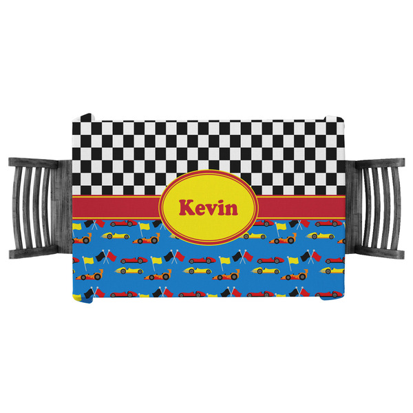 Custom Racing Car Tablecloth - 58"x58" (Personalized)