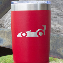 Racing Car 20 oz Stainless Steel Tumbler - Red - Double Sided (Personalized)