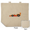 Racing Car Reusable Cotton Grocery Bag - Front & Back View