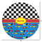 Racing Car Round Area Rug - Size
