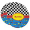 Racing Car Round Paper Coaster - Main