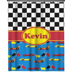 Racing Car Extra Long Shower Curtain - 70"x84" (Personalized)
