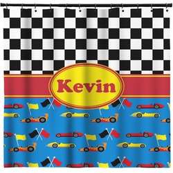 Racing Car Shower Curtain - 71" x 74" (Personalized)