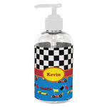 Racing Car Plastic Soap / Lotion Dispenser (8 oz - Small - White) (Personalized)