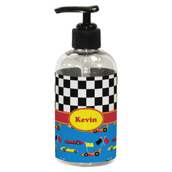 Racing Car Plastic Soap / Lotion Dispenser (8 oz - Small - Black) (Personalized)