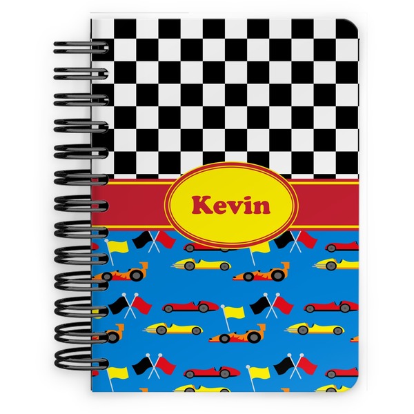 Custom Racing Car Spiral Notebook - 5x7 w/ Name or Text