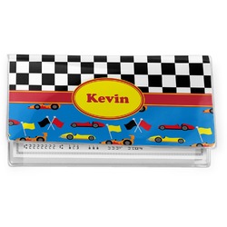 Racing Car Vinyl Checkbook Cover (Personalized)