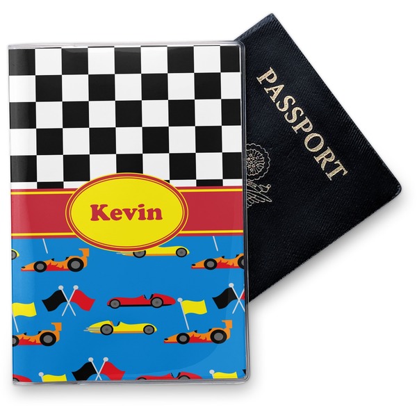 Custom Racing Car Vinyl Passport Holder (Personalized)