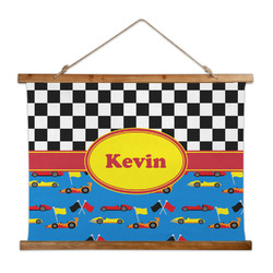 Racing Car Wall Hanging Tapestry - Wide (Personalized)