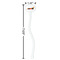 Racing Car White Plastic 7" Stir Stick - Oval - Dimensions