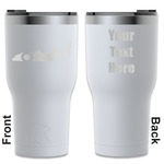 Racing Car RTIC Tumbler - White - Engraved Front & Back (Personalized)