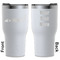 Racing Car White RTIC Tumbler - Front and Back