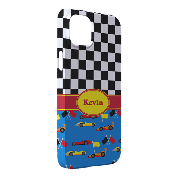 Custom Racing Car iPhone Case - Plastic - iPhone 14 Plus (Personalized)