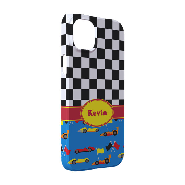 Custom Racing Car iPhone Case - Plastic - iPhone 14 Pro (Personalized)