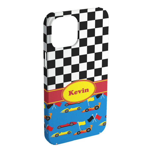 Custom Racing Car iPhone Case - Plastic - iPhone 15 Plus (Personalized)