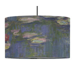 Water Lilies by Claude Monet 12" Drum Pendant Lamp - Fabric