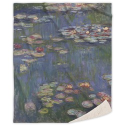 Water Lilies by Claude Monet Sherpa Throw Blanket - 60"x80"