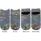 Water Lilies by Claude Monet Adult Ankle Socks - Double Pair - Front and Back - Apvl