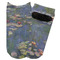 Water Lilies by Claude Monet Adult Ankle Socks - Single Pair - Front and Back